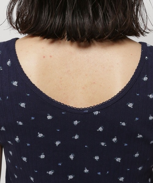 niko and...（ニコアンド）の「小花アイレットテレコタンクトップ（タンクトップ・レディース・ネイビー/オフホワイト/グレー・LARGE/MEDIUM）」の19枚目の写真