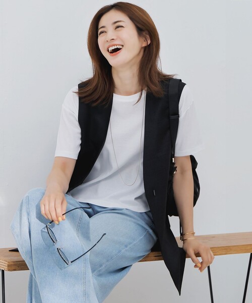 23区 S(ニジュウサンクチイサイサイズ)の「【洗える】トリアセスラブストレッチ ジレ(その他アウター・レディース・ベージュ系・32)」の5枚目の写真
