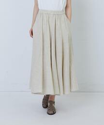 LOISIR | 【MTサイズ有り】レーヨンリネンスラブローンフレアースカート(スカート)