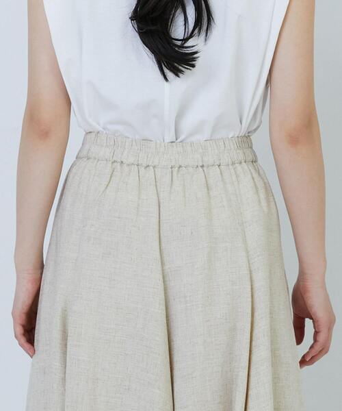 LOISIR（ロワズィール）の「【MTサイズ有り】レーヨンリネンスラブローンフレアースカート（スカート・レディース・キナリ/ネイビー・M/MT）」の21枚目の写真