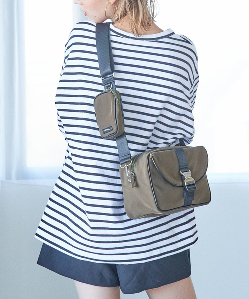 LOWELL things（ロウェル　シングス）の「ABILITY/ナイロンボディバッグ/男女兼用（ボディバッグ/ウエストポーチ・レディース・ブラック/カーキ・フリー）」の2枚目の写真