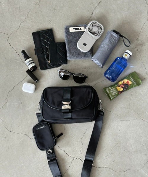 LOWELL things（ロウェル　シングス）の「ABILITY/ナイロンボディバッグ/男女兼用（ボディバッグ/ウエストポーチ・レディース・ブラック/カーキ・フリー）」の3枚目の写真