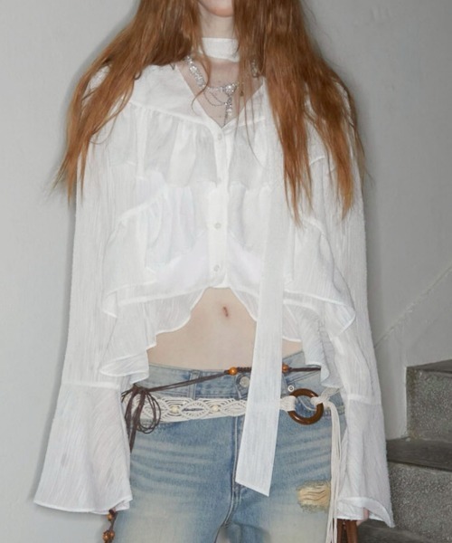 ブラウス シャツ 「NOT KNOWING」Bohem Chiffon Blouse レディース NOT KNOWING】Bohem Chiffon Blouse（シャツ/ブラウス）｜NOT