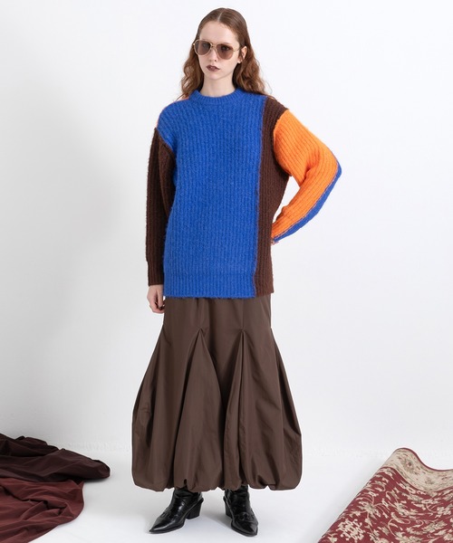 1/5まで＊AULA AILA 2WAYカラーブロックプルニット　セーター セール】2WAYカラーブロックプルニット（ニット/セーター）｜AULA AILA
