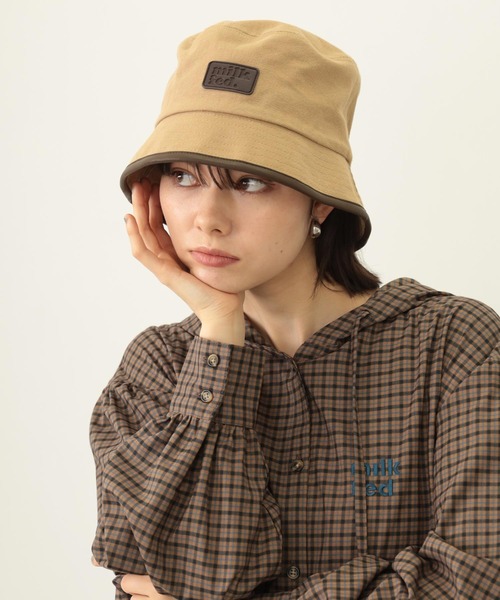 MILKFED.（ミルクフェド）の「PIPING CANVAS HAT（ハット・レディース・ブラック/ブラウン/ベージュ・ONE SIZE）」の4枚目の写真