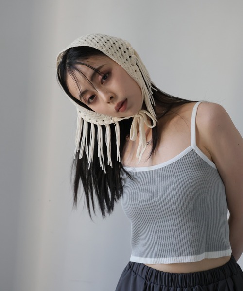 セール】マルチウェイクロシェニットスカーフ/ボンネット