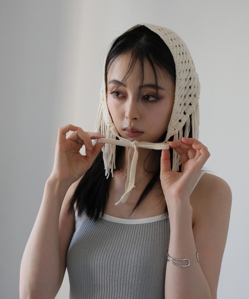 セール】マルチウェイクロシェニットスカーフ/ボンネット