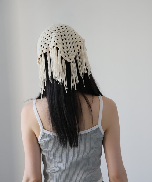 セール】マルチウェイクロシェニットスカーフ/ボンネット