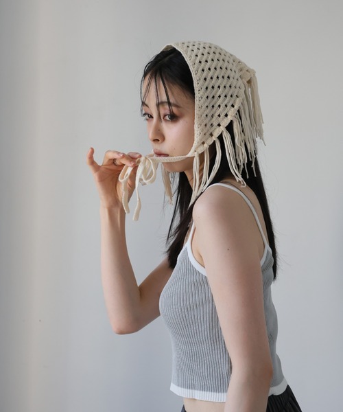 セール】マルチウェイクロシェニットスカーフ/ボンネット