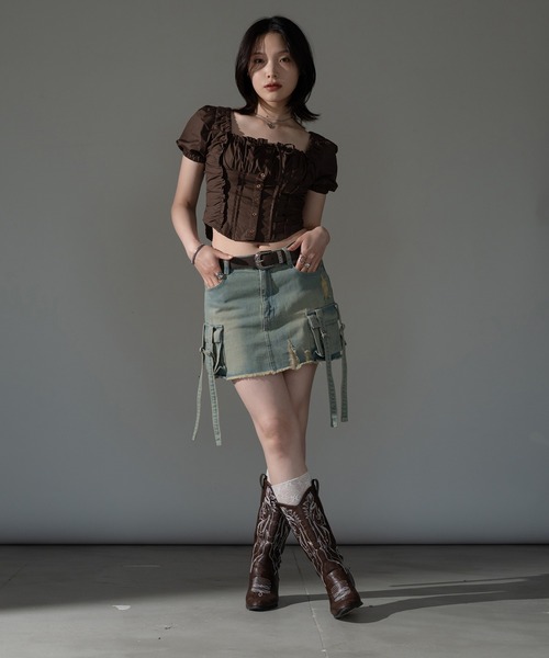 スクエアピンタックブラウス【ZOZOTOWN限定アイテム】（シャツ