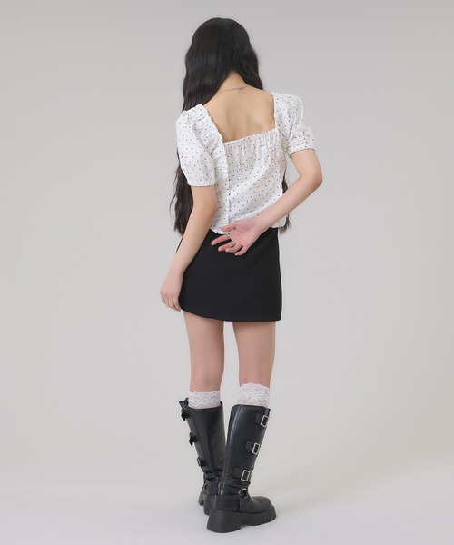 apres jour mignon（アプレジュールミニョン）の「スクエアピンタックブラウス（シャツ/ブラウス・レディース・オフホワイト/ブラウン系その他/ネイビー/ダークブラウン/ブラック系その他/その他・X-LARGE/フリー）」の17枚目の写真