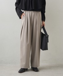 ツータックウエストゴムストレッチパンツ 新色追加】ツータックウエストゴムストレッチパンツ | PUAL CE