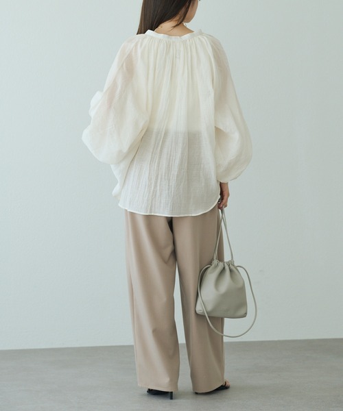 セール】ツータック ウエストゴム ストレッチパンツ（スラックス