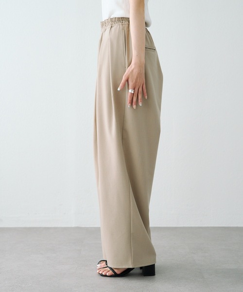 ツータックウエストゴムストレッチパンツ 新色追加】ツータックウエストゴムストレッチパンツ | PUAL CE