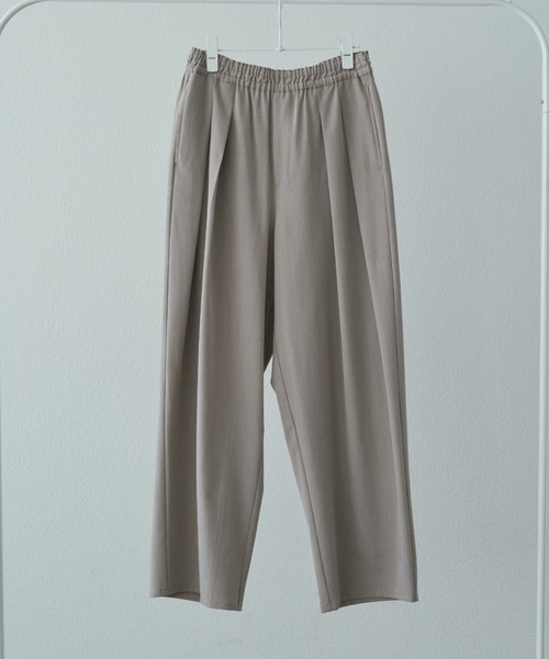 ツータック ウエストゴム ストレッチパンツ（スラックス）｜PUAL CE
