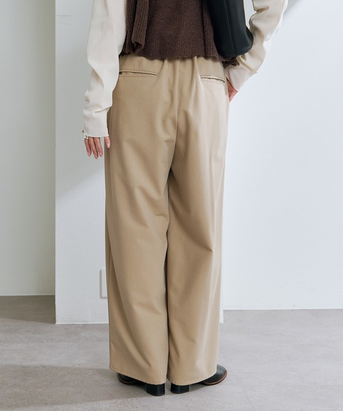 ツータック ウエストゴム ストレッチパンツ（スラックス）｜PUAL CE