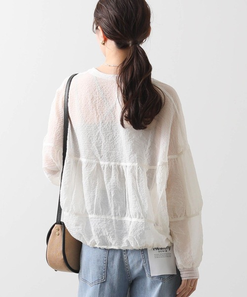 Gready Brilliant（グレディブリリアン）の「シアーシャーリングＶネックブルゾン（ブルゾン・レディース・アイボリー/ブラック/黄緑系・FREE）」の10枚目の写真