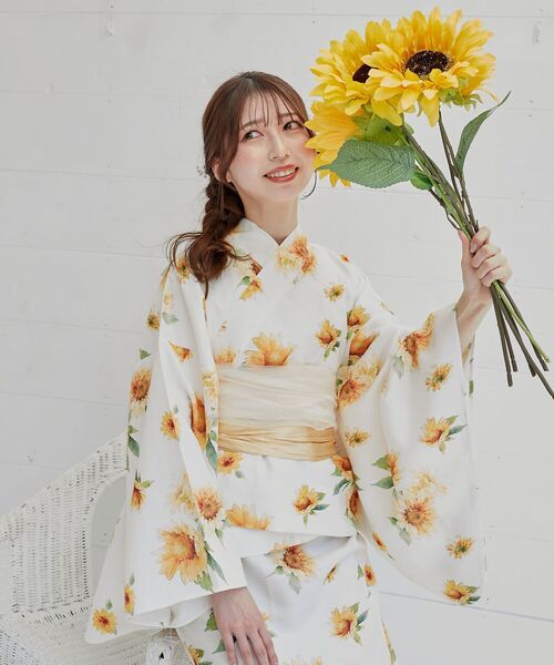 MAJESTIC LEGON（マジェスティックレゴン）の「ワンピでも着れる2WAY浴衣（浴衣・レディース・ピンク系その他2/ブルー系その他4/ブルー系その他2/イエロー系その他/ホワイト系その他2・MEDIUM）」の4枚目の写真