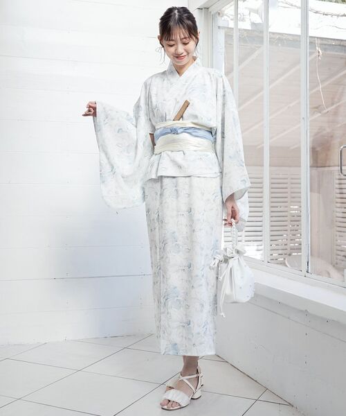 MAJESTIC LEGON（マジェスティックレゴン）の「ワンピでも着れる2WAY浴衣（浴衣・レディース・ピンク系その他2/ブルー系その他4/ブルー系その他2/イエロー系その他/ホワイト系その他2・MEDIUM）」の2枚目の写真