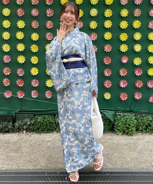 MAJESTIC LEGON（マジェスティックレゴン）の「ワンピでも着れる2WAY浴衣（浴衣・レディース・ピンク系その他2/ブルー系その他4/ブルー系その他2/イエロー系その他/ホワイト系その他2・MEDIUM）」の10枚目の写真