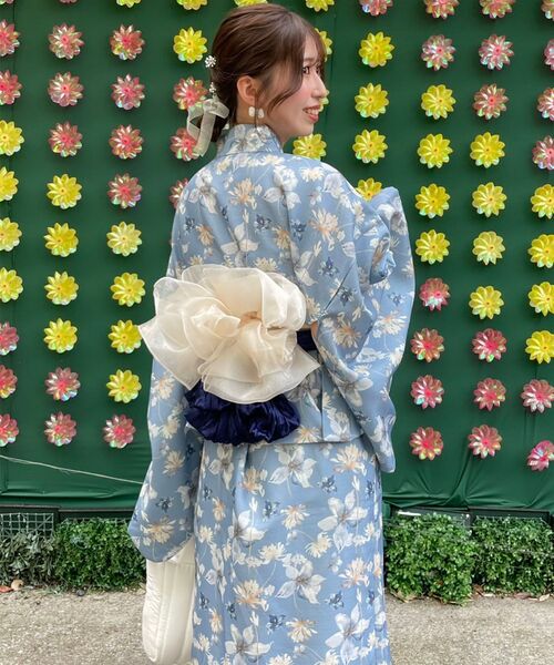 MAJESTIC LEGON（マジェスティックレゴン）の「ワンピでも着れる2WAY浴衣（浴衣・レディース・ピンク系その他2/ブルー系その他4/ブルー系その他2/イエロー系その他/ホワイト系その他2・MEDIUM）」の13枚目の写真