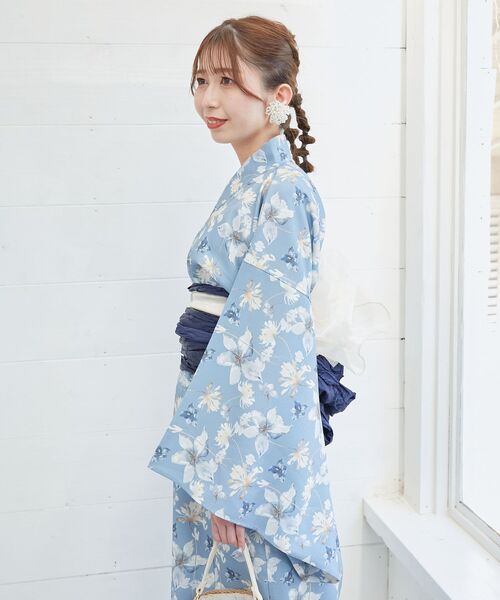 MAJESTIC LEGON（マジェスティックレゴン）の「ワンピでも着れる2WAY浴衣（浴衣・レディース・ピンク系その他2/ブルー系その他4/ブルー系その他2/イエロー系その他/ホワイト系その他2・MEDIUM）」の19枚目の写真