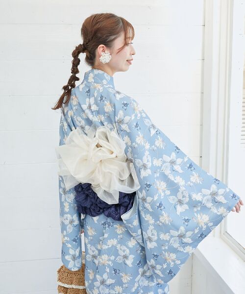 MAJESTIC LEGON（マジェスティックレゴン）の「ワンピでも着れる2WAY浴衣（浴衣・レディース・ピンク系その他2/ブルー系その他4/ブルー系その他2/イエロー系その他/ホワイト系その他2・MEDIUM）」の21枚目の写真