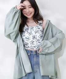 natural couture | 【WEB限定】フード付きラッシュガードシャツ(ラッシュガード)
