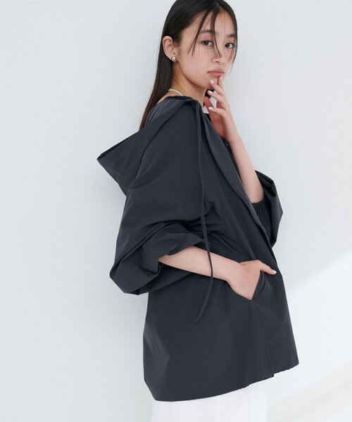 natural couture(ナチュラルクチュール)の「【WEB限定】フード付きラッシュガードシャツ(ラッシュガード・レディース・チャコールグレー/アイボリー/ミント・FREE)」の17枚目の写真