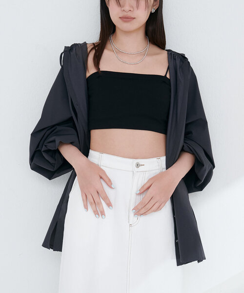 natural couture(ナチュラルクチュール)の「【WEB限定】フード付きラッシュガードシャツ(ラッシュガード・レディース・チャコールグレー/アイボリー/ミント・FREE)」の18枚目の写真