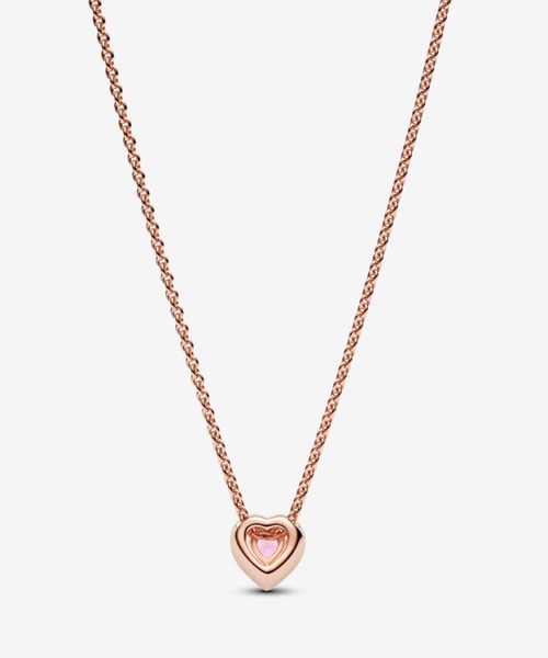 PANDORA パンドラ ハート ピンクゴールド ネックレス ピアス セット PANDORA（パンドラ）の「エレベイテッド ハートネックレス