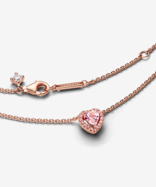 PANDORA パンドラ ハート ピンクゴールド ネックレス ピアス セット PANDORA ピアス ゴールド ハート ＆ ネックレス セット