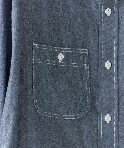 PENNEYS（ぺニーズ）の「PENNEY'S FOREMOST/ペニーズフォアモスト W-POCKET WORK SHIRT シャツ メンズ 秋物 秋服 2026年秋冬（シャツ/ブラウス・メンズ・ブルー/ホワイト・M/L）」の16枚目の写真