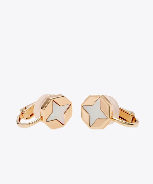 TORY BURCH(トリーバーチ)の「フォーゲットミーノット クローバー マザーオブパール クリップイヤリング(イヤリング・レディース・ゴールド・ONE SIZE)」の2枚目の写真
