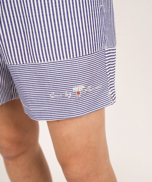 SUNS by #Re:room（サンズバイリルーム）の「スイッチングシアサッカーボードショーツ（その他パンツ・メンズ・ブラック/ブルー/ベージュ・MEDIUM/LARGE/SMALL）」の7枚目の写真