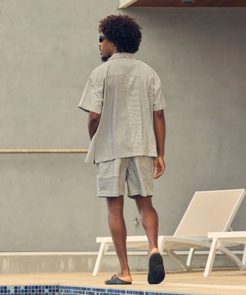 SUNS by #Re:room（サンズバイリルーム）の「スイッチングシアサッカーボードショーツ（その他パンツ・メンズ・ブラック/ブルー/ベージュ・MEDIUM/LARGE/SMALL）」の16枚目の写真