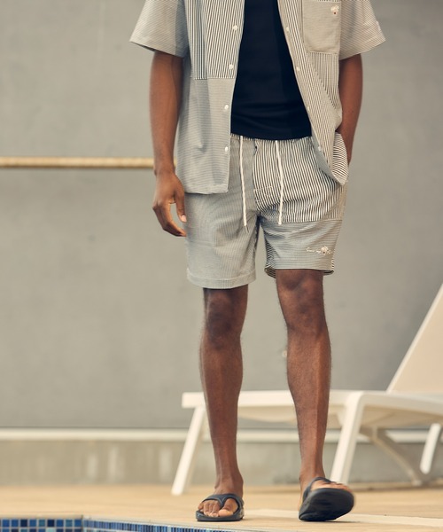 SUNS by #Re:room（サンズバイリルーム）の「スイッチングシアサッカーボードショーツ（その他パンツ・メンズ・ブラック/ブルー/ベージュ・MEDIUM/LARGE/SMALL）」の17枚目の写真