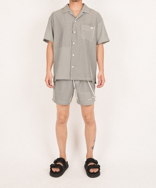 SUNS by #Re:room（サンズバイリルーム）の「スイッチングシアサッカーボードショーツ（その他パンツ・メンズ・ブラック/ブルー/ベージュ・MEDIUM/LARGE/SMALL）」の18枚目の写真