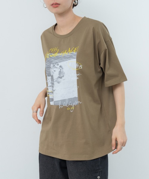 refinedworks(リファインドワークス)の「【refinedworks】ヴィンテージ感 漂う フォトプリントTシャツ!(Tシャツ/カットソー・レディース・カーキ/ホワイト/ブラック・FREE)」の12枚目の写真