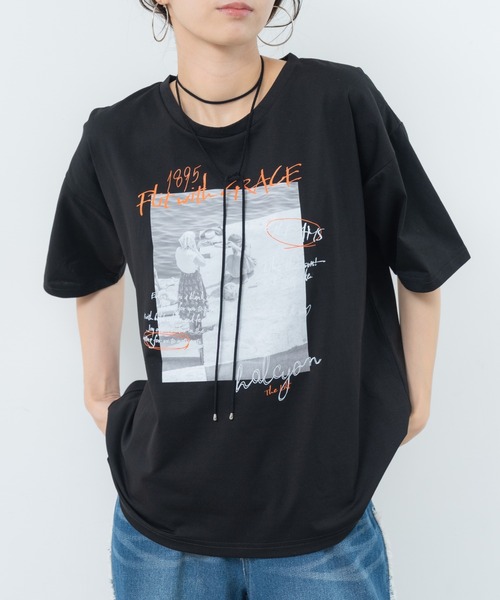 refinedworks(リファインドワークス)の「【refinedworks】ヴィンテージ感 漂う フォトプリントTシャツ!(Tシャツ/カットソー・レディース・カーキ/ホワイト/ブラック・FREE)」の4枚目の写真