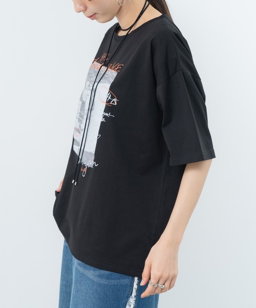 refinedworks(リファインドワークス)の「【refinedworks】ヴィンテージ感 漂う フォトプリントTシャツ!(Tシャツ/カットソー・レディース・カーキ/ホワイト/ブラック・FREE)」の7枚目の写真
