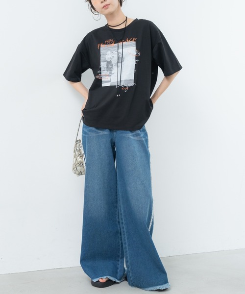 refinedworks(リファインドワークス)の「【refinedworks】ヴィンテージ感 漂う フォトプリントTシャツ!(Tシャツ/カットソー・レディース・カーキ/ホワイト/ブラック・FREE)」の15枚目の写真