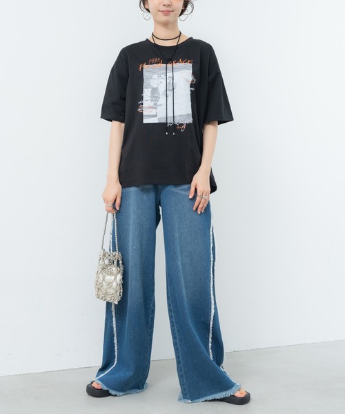 refinedworks(リファインドワークス)の「【refinedworks】ヴィンテージ感 漂う フォトプリントTシャツ!(Tシャツ/カットソー・レディース・カーキ/ホワイト/ブラック・FREE)」の17枚目の写真