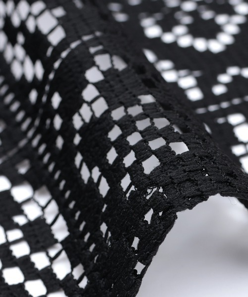 チチカカ（チチカカ）の「パッチワーク風レースカーディガン（カーディガン/ボレロ・レディース・ブラック/ホワイト・FREE）」の17枚目の写真