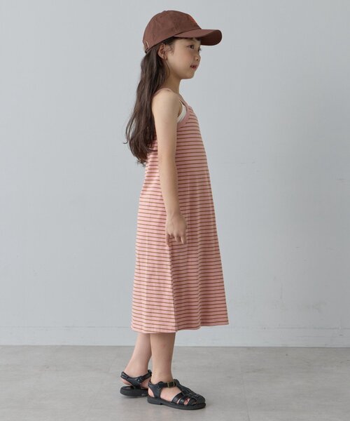 CIAOPANIC TYPY（チャオパニックティピー）の「【KIDS】マルチボーダーアメスリキャミワンピース（ワンピース・キッズ・ピンク/ブラック/サックスブルー・XX-LARGE/X-LARGE/LARGE/MEDIUM/SMALL）」の4枚目の写真