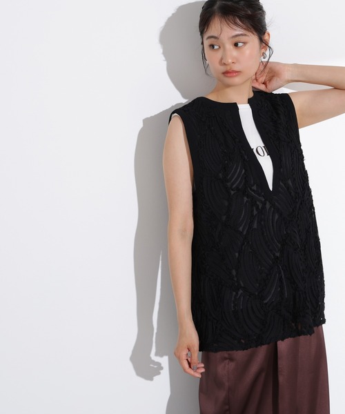 レース刺繍ベスト（ベスト）｜N.（N. Natural Beauty Basic