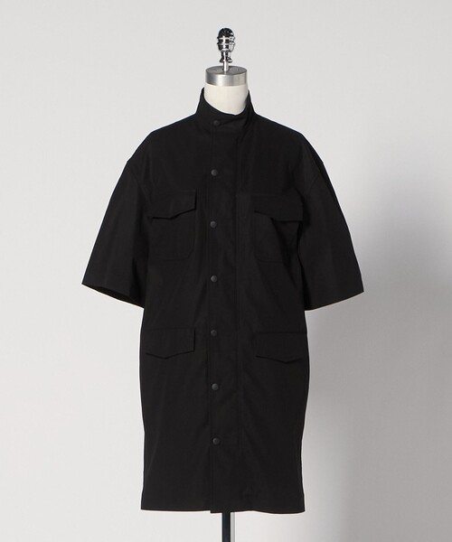 LOEFF（ロエフ）の「＜LOEFF＞コットン ギャバジン M-65 ドレス（ワンピース・レディース・ブラック/ダークグレー・1/0）」の2枚目の写真