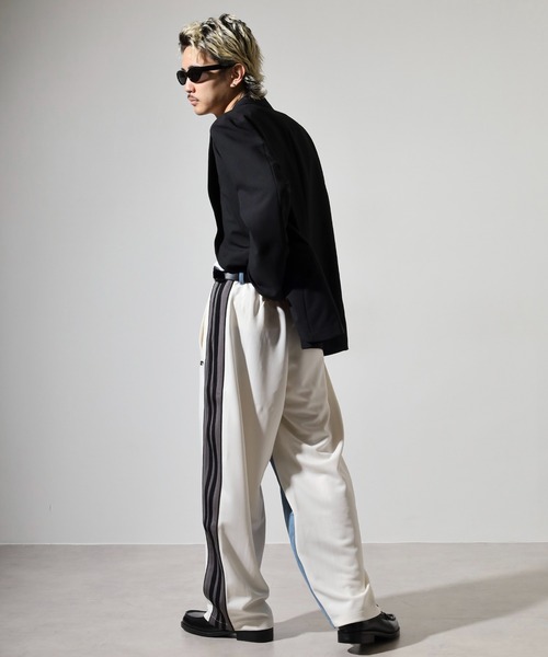 NERDY(ノルディ)の「デニムミックストラックパンツ(デニムパンツ・メンズ・ホワイト/カーキ/レッド・M/L/S/SS)」の17枚目の写真