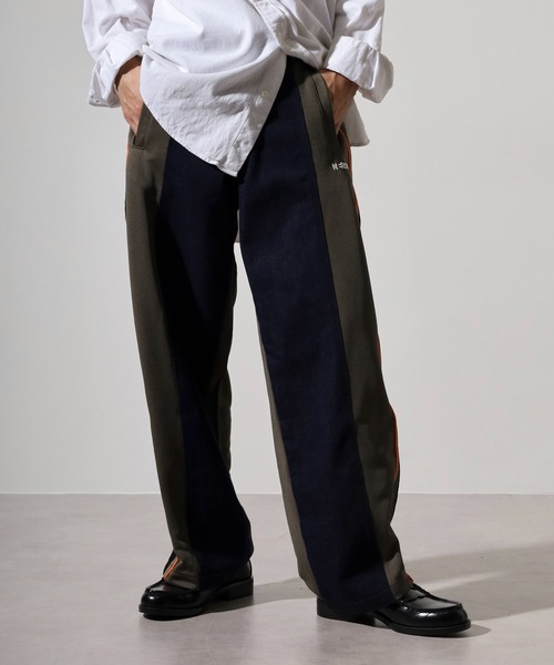 NERDY(ノルディ)の「デニムミックストラックパンツ(デニムパンツ・メンズ・ホワイト/カーキ/レッド・M/L/S/SS)」の20枚目の写真