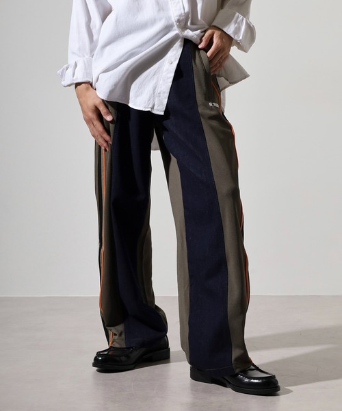 NERDY(ノルディ)の「デニムミックストラックパンツ(デニムパンツ・メンズ・ホワイト/カーキ/レッド・M/L/S/SS)」の21枚目の写真